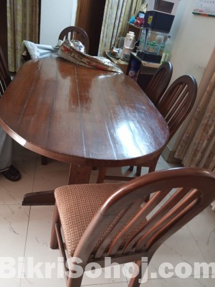 6 Chair with Dining table.